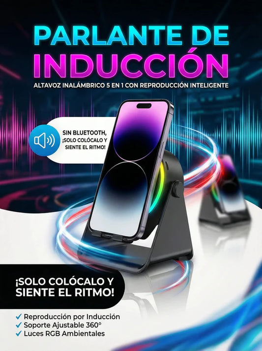 PARLANTE DE INDUCCIÓN ALTAVOZ CON LUZ LED